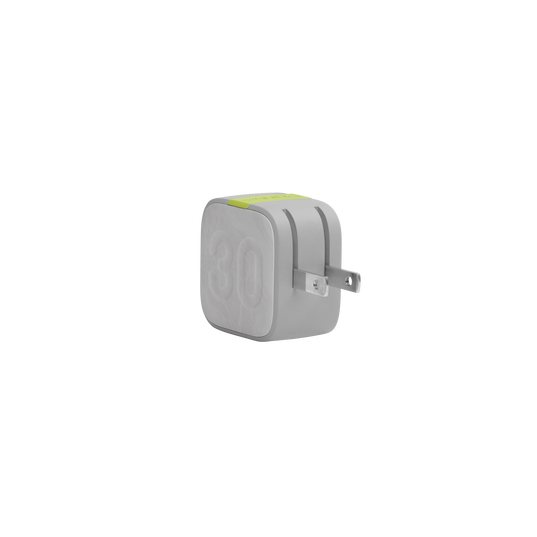 InstantCharger 30W 2 USB - White - Compact USB-C and USB-A PD charger - Detailshot 3